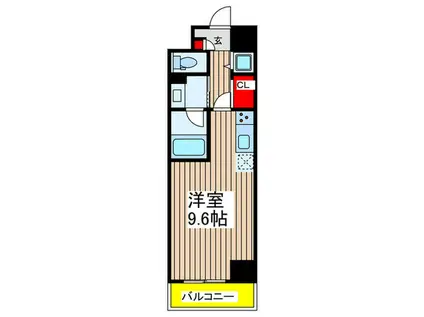 ラグゼナ八千代台(ワンルーム/5階)の間取り写真