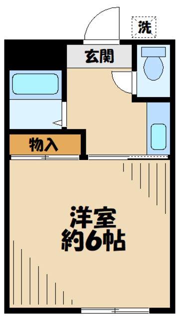 大根スカイリッチマンション(1K/2階)の間取り写真