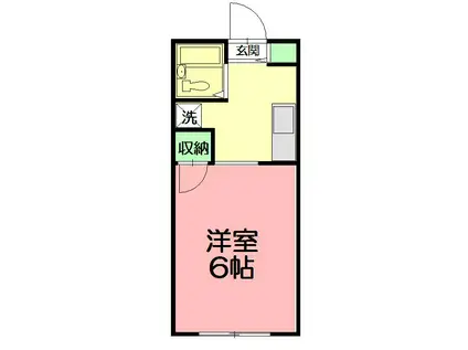 サンライズヒル湘南(1K/2階)の間取り写真