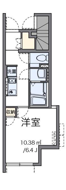 ソルジェンテ(1K/1階)の間取り写真