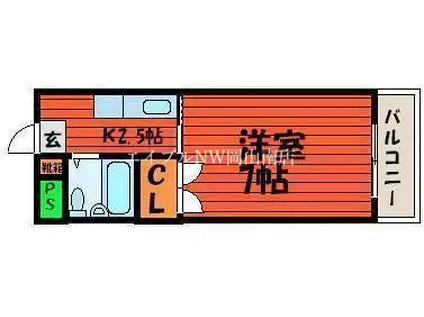 RMハイツ(1K/2階)の間取り写真