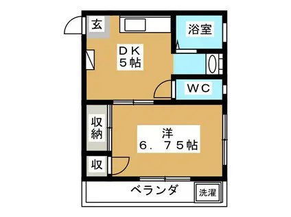 センチュリー三鷹(1DK/3階)の間取り写真