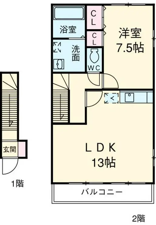 リバレイン 2階階 間取り