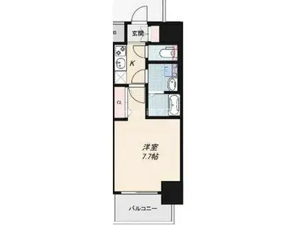 ベイサイドパークOSAKAサウスレジデンス(1K/10階)の間取り写真