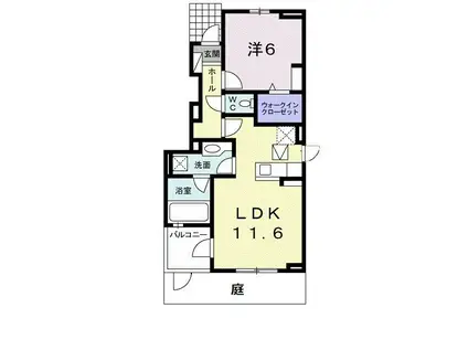 ラフレシール(1LDK/1階)の間取り写真