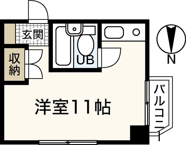 サニーベル住吉(ワンルーム/4階)の間取り写真