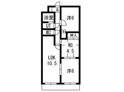 ヒルズ池場(3LDK/2階)の間取り写真