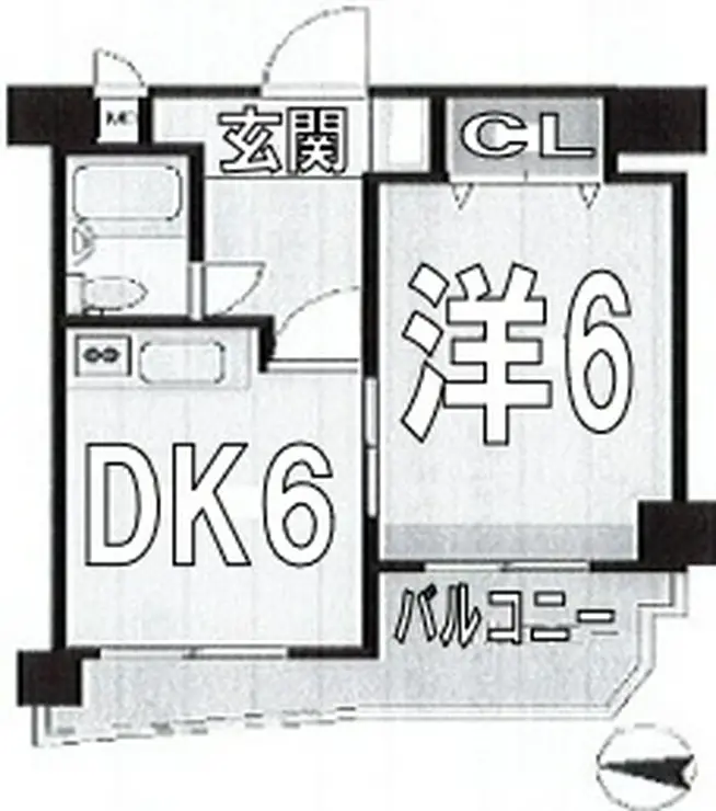 クレール御殿山 1階階 間取り