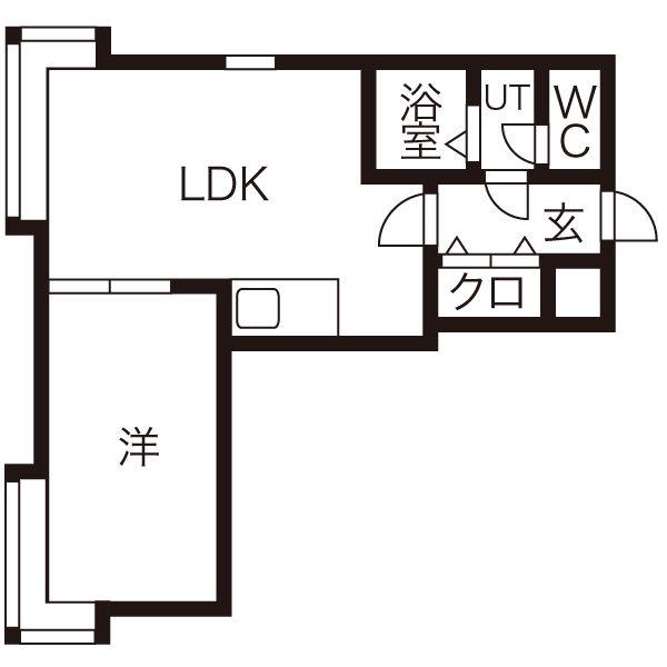 ソニア316(1LDK/1階)の間取り写真