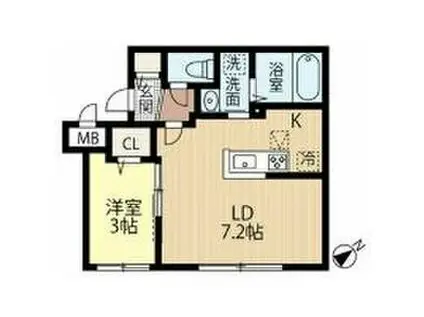 LIGARE TOYOHIRA(1LDK/1階)の間取り写真