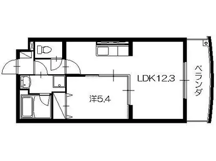 クレイス(1LDK/1階)の間取り写真