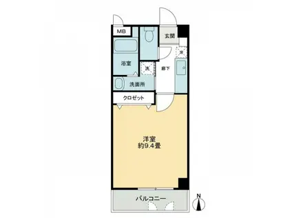 フィネス三之丸(1K/4階)の間取り写真