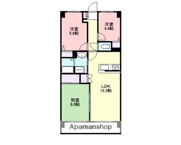 サンライズマンション岩出V壱番館 403号(3LDK/4階)の間取り写真