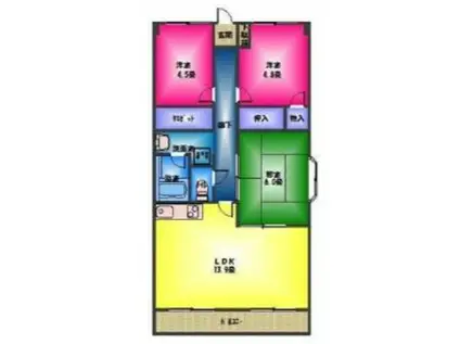 マルシオンマルジュ(3LDK/1階)の間取り写真