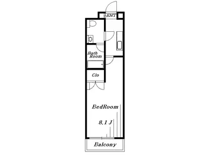 VILLAGEHOUSE 幕張本郷(1K/2階)の間取り写真