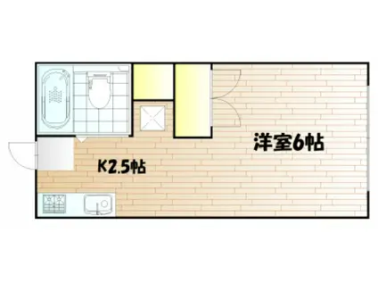 サンコーポ(ワンルーム/2階)の間取り写真