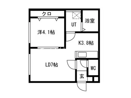 TORTA(1LDK/2階)の間取り写真