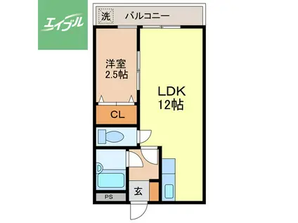 プライムステージ(1LDK/2階)の間取り写真