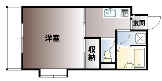 エトワール庄(1K/2階)の間取り写真