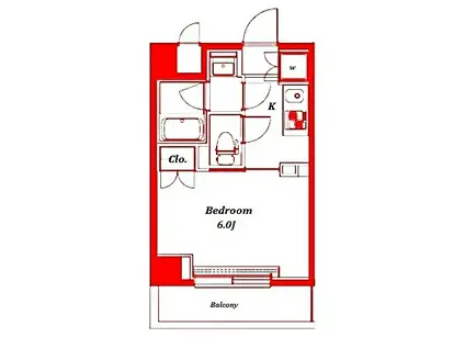ルーブル新川崎(1K/7階)の間取り写真