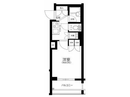 パレステュディオ新宿御苑駅前(1K/10階)の間取り写真