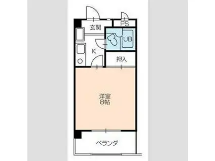 アーバンライフ豊橋(1K/2階)の間取り写真