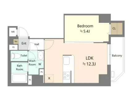 アリビス本郷三丁目(1LDK/4階)の間取り写真