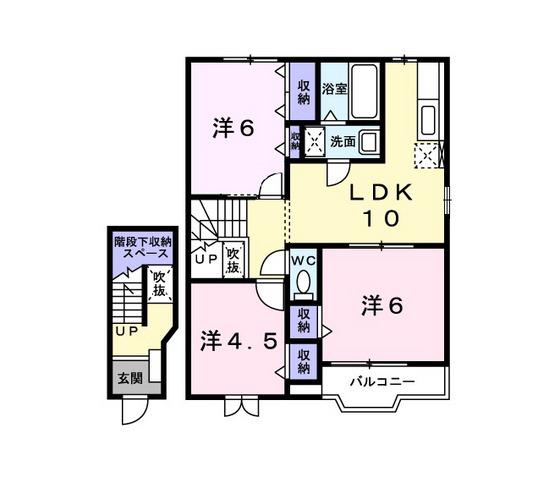 プロヴァンスA(3LDK/2階)の間取り写真
