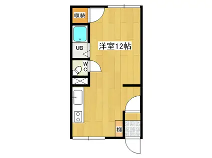 せのハイツ5(ワンルーム/2階)の間取り写真