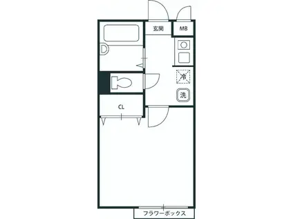 EMILIA 358(1K/3階)の間取り写真