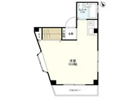 ヒルトップ白金(ワンルーム/3階)の間取り写真