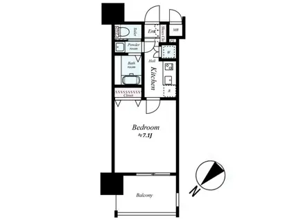 サヴォイ コートオブアームズ(1K/2階)の間取り写真