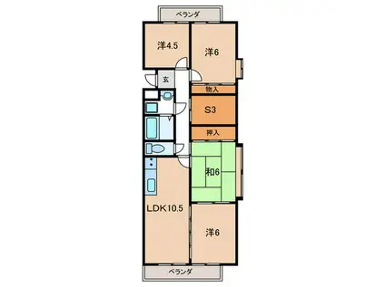 マリモ壱番館(4SLDK/2階)の間取り写真