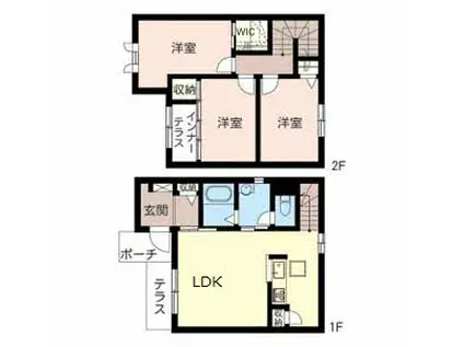 シャーメゾン書写台(3LDK/1階)の間取り写真