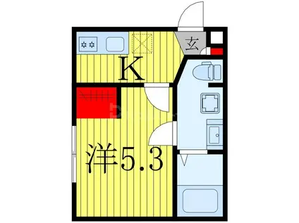 COZY NOOK(1K/2階)の間取り写真