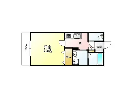 MAISONDECANARD(1K/2階)の間取り写真