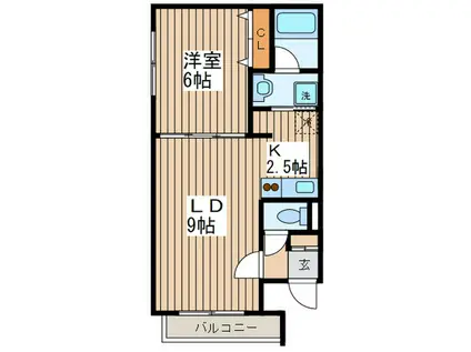 ウエストコート福住(1LDK/3階)の間取り写真