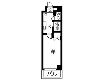 ルミナス新栄(1K/6階)の間取り写真