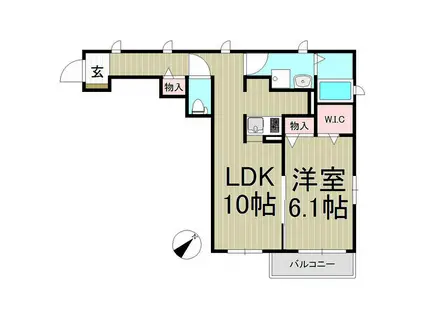 メゾン・ド・ソフィア北鎌倉(1LDK/3階)の間取り写真