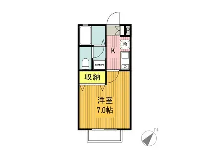 アンシャンテ(1K/2階)の間取り写真