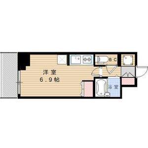 RIDGE堀田(ワンルーム/8階)の間取り写真