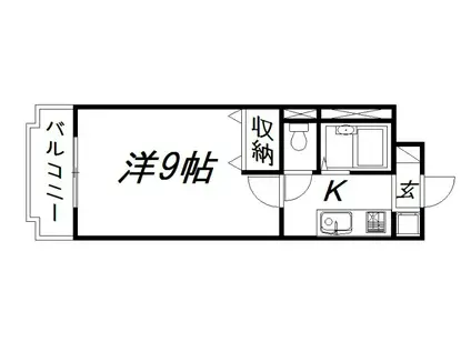 サンセゾンノーブル(1K/2階)の間取り写真