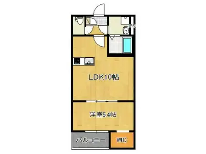 CRECIA和白東II(1LDK/2階)の間取り写真