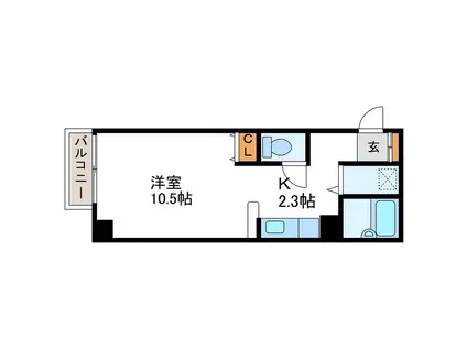 APT-K アプト-ケイ(1K/5階)の間取り写真