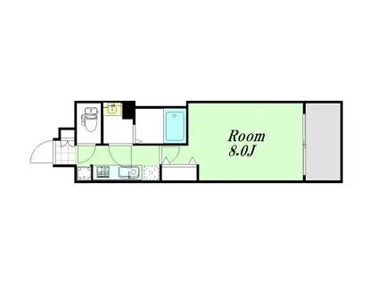 フォーリアライズ梅田レーベン(1K/4階)の間取り写真