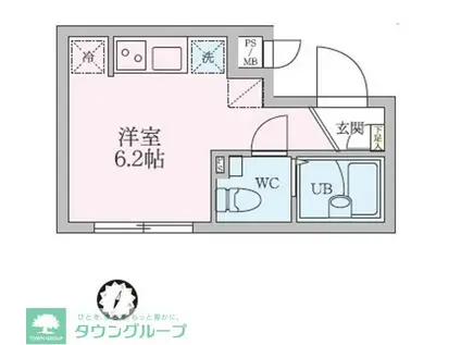 RAMII板橋本町(ワンルーム/1階)の間取り写真