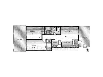 シルクホームズ上反町(2LDK/1階)の間取り写真