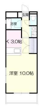 日ノ出マンション(ワンルーム/3階)の間取り写真