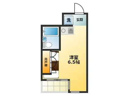 ビラキャスケード(ワンルーム/2階)の間取り写真