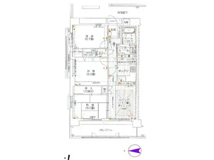 プレステージ姫路青山IV(3LDK/2階)の間取り写真